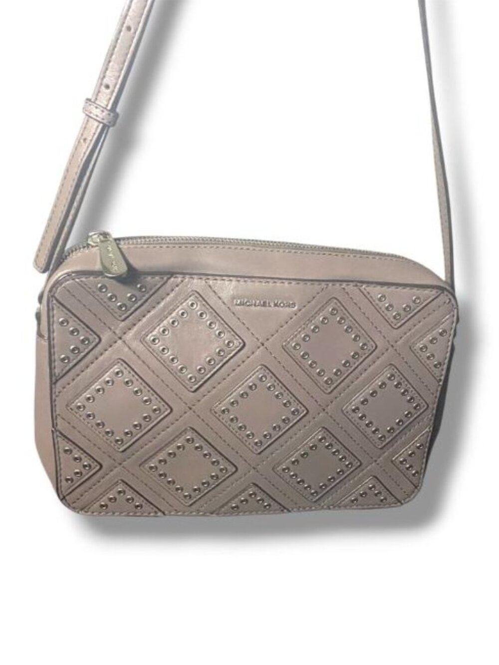 Michael Kors Diamond Grommet Jet Set Travel Leather Crossbody Bag , Cinder